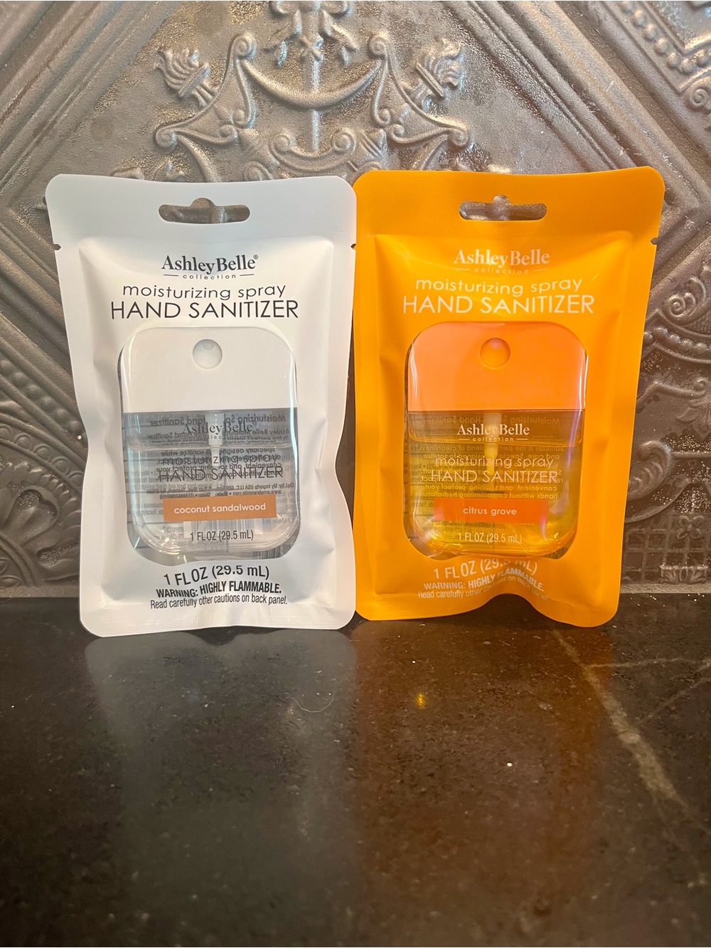 Moisturizing Spray Hand Sanitizer - White & Orange (1 fl oz)